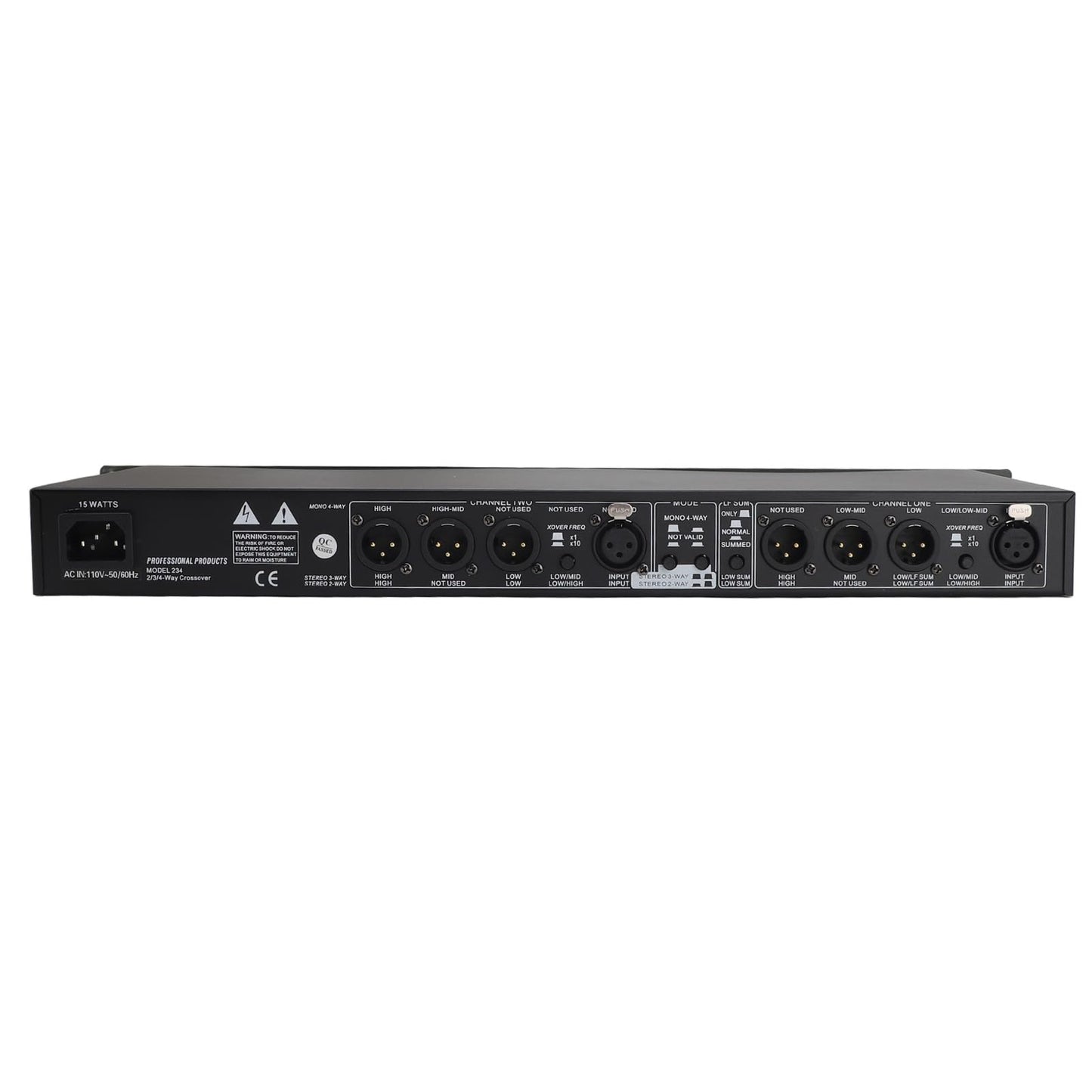 Crossover de Audio Sanpyl 234XL Vías Mono Estéreo Profesional Ajustable en 50 60 HZ 110 V