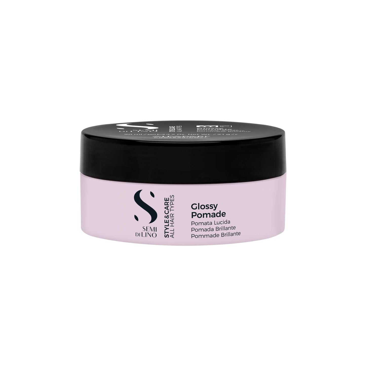 Alfaparf Semi di Lino Style&Care Glossy Pomade 90 ml - Pomada en cera con fijación suave para todo tipo de cabello (Nuevo Modelo)