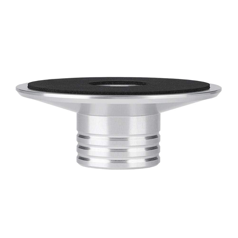 Estabilizador de Discos de Vinilo Metal Alta Precisión Plata plataformas giratorias