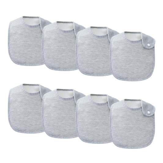 Baberos Ultra Suaves Absorbentes LazyRhino Gris Ajustables con Broches para Bebé Unisex