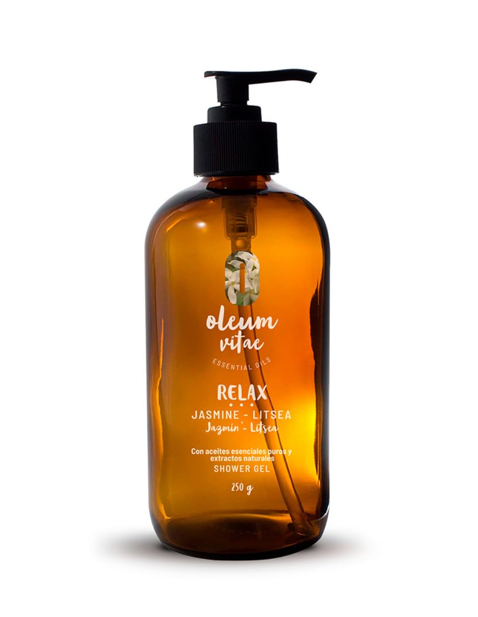 OLEUM VITAE Gel de Ducha con Aceite Esencial de Litsea. Altamente hidratante. Con Extractos de Caléndula, Aloe Vera y Manzanilla. 250gr