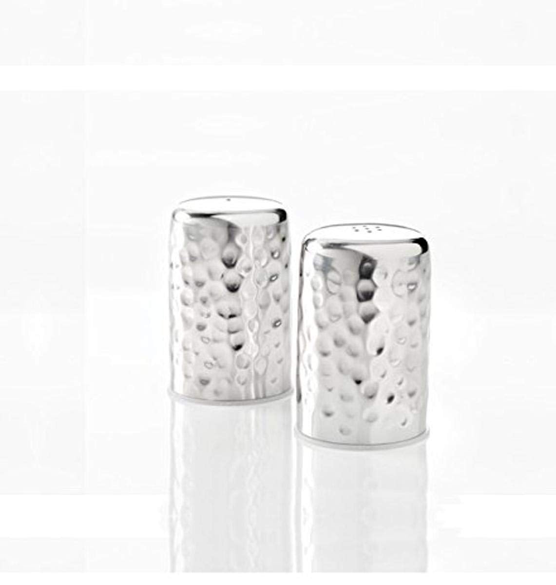 Salero y Pimentero American Metalcraft Plata Acero Inoxidable Martillado