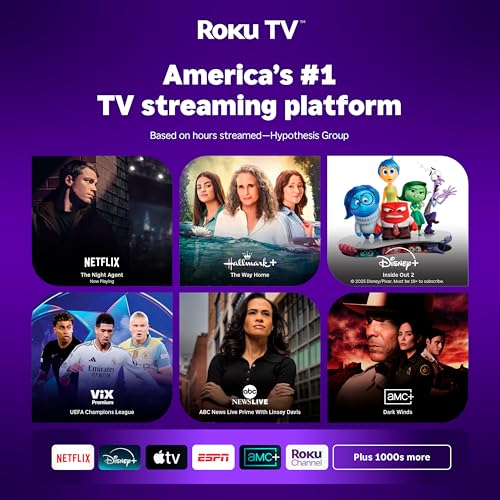 Hisense 32 Pulgadas Clase A4 Series HD 720p Smart Roku TV con compatibilidad Alexa (32A4HNR) - Dolby Audio, diseño de Bisel Delgado