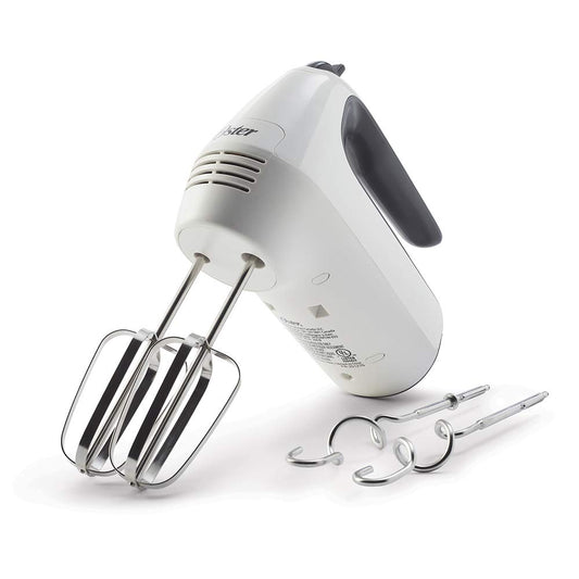Batidora de Mano Oster blanca mango ergonómico 6 velocidades