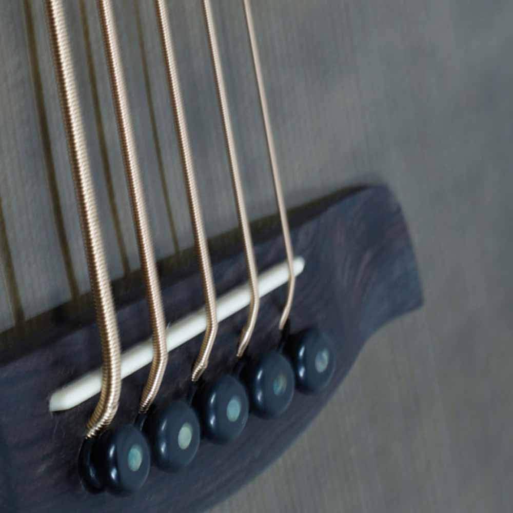 Bajo Electroacústico de 5 cuerdas La Sevillana B-1005CEQ color negro transparente