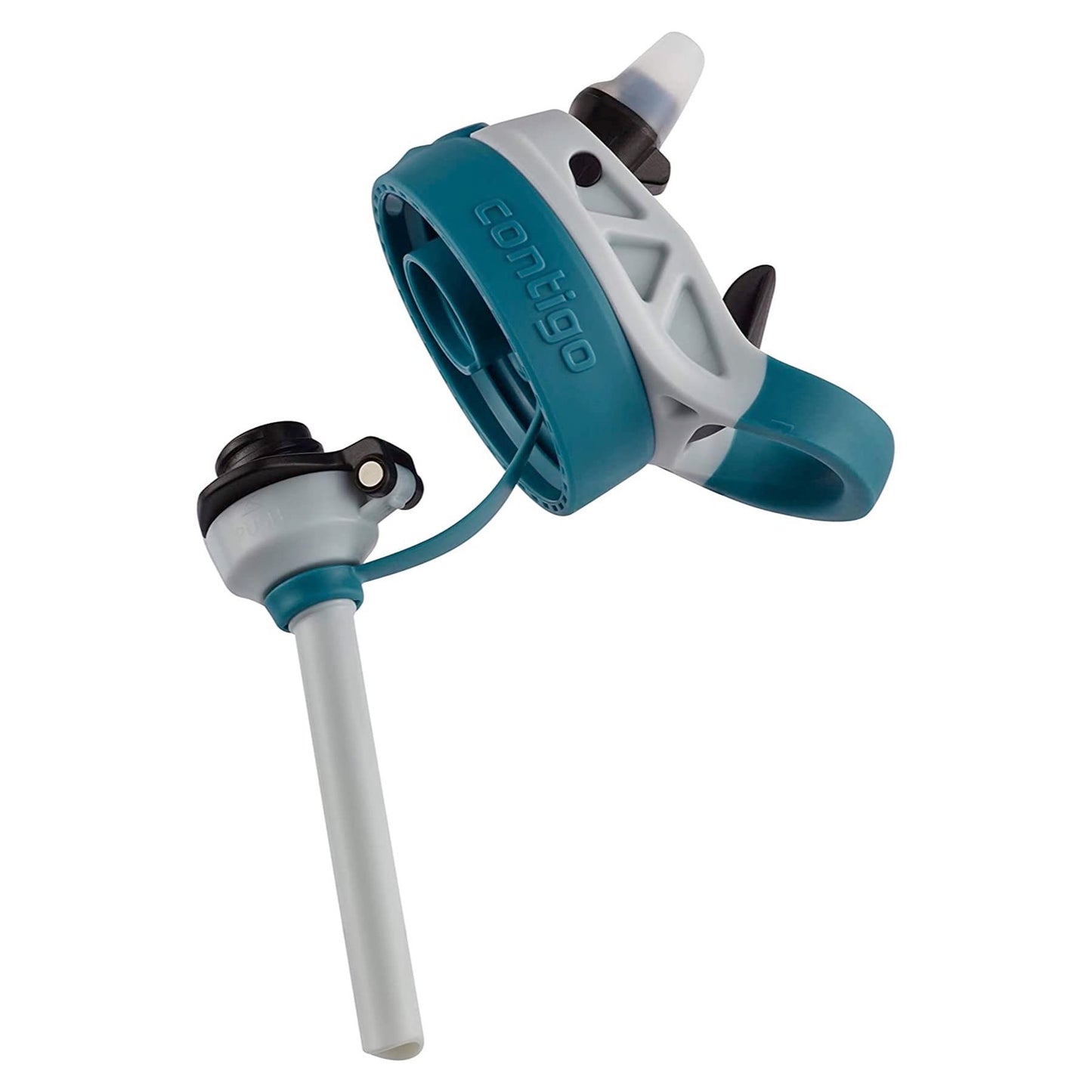 Contigo Botella de agua para niños con pajita autospout rediseñada, 14 onzas, tiburón