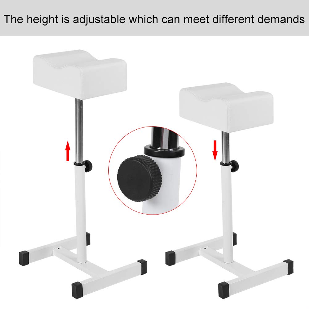 Silla de Taburete Focket Blanco con Reposapiés Ajustable para Pedicura