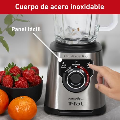 Licuadora T-fal Ultraforce Pro Inox con Tecnología Powerlix Life y 6 Cuchillas de Titanio