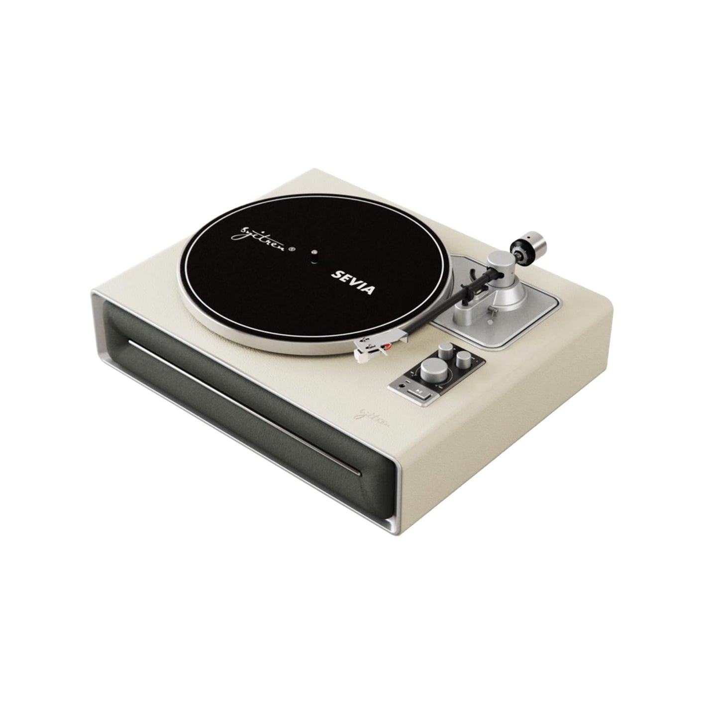 syitren SEVIA - Tocadiscos clásico para discos de vinilo con altavoces incorporados Bluetooth retro fonógrafo