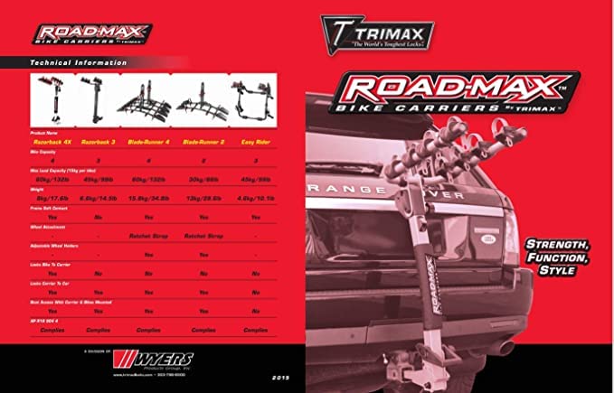 Portabicicletas Roadmax Road-MAX TRIMAX para 3 Bicicletas soporte de maletero