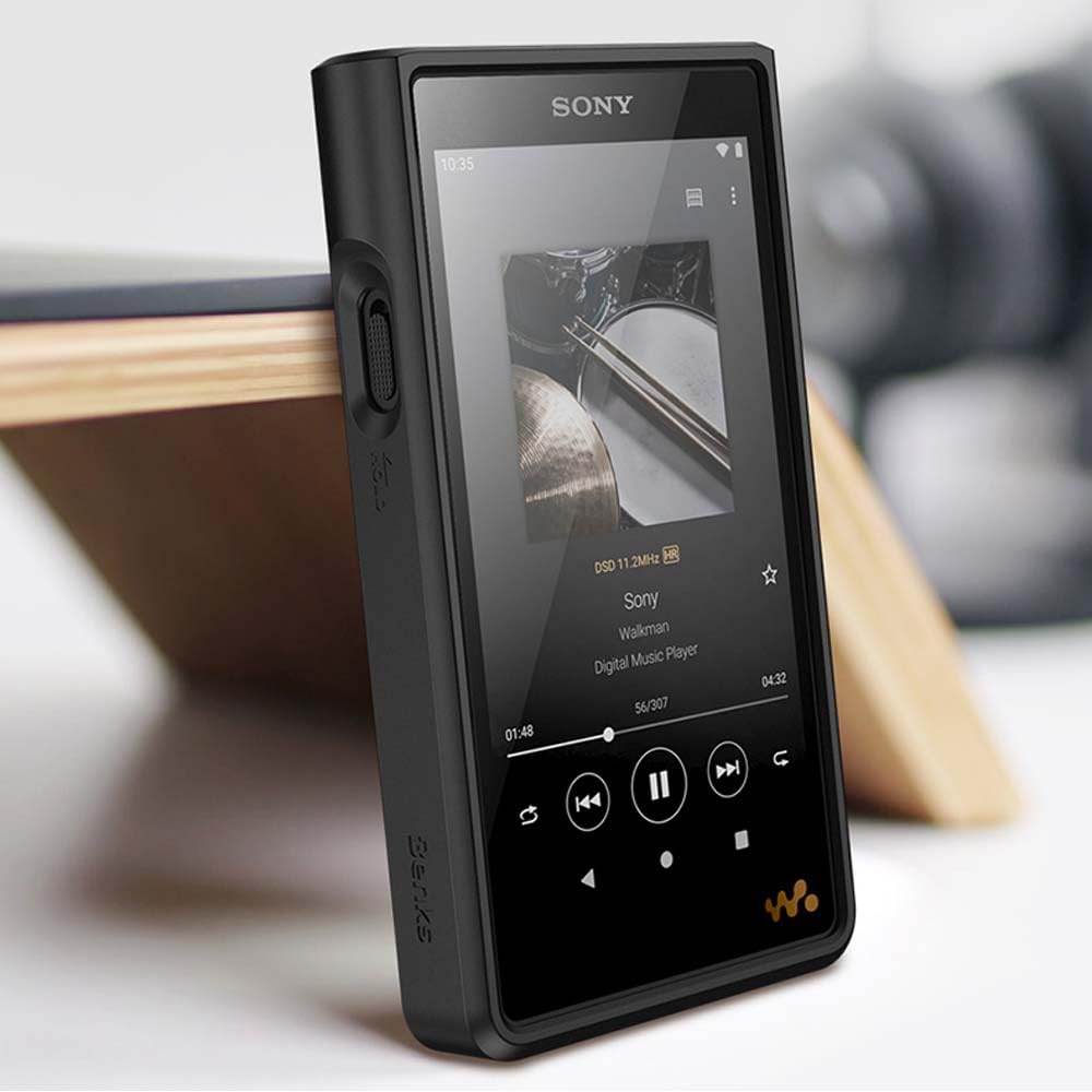 Benks - Carcasa flexible delgada para Sony Walkman NW-WM1AM2 WM1AM2 NW-WM1ZM2 WM1ZM2 WM1ZM2 (carcasa negra Benks)