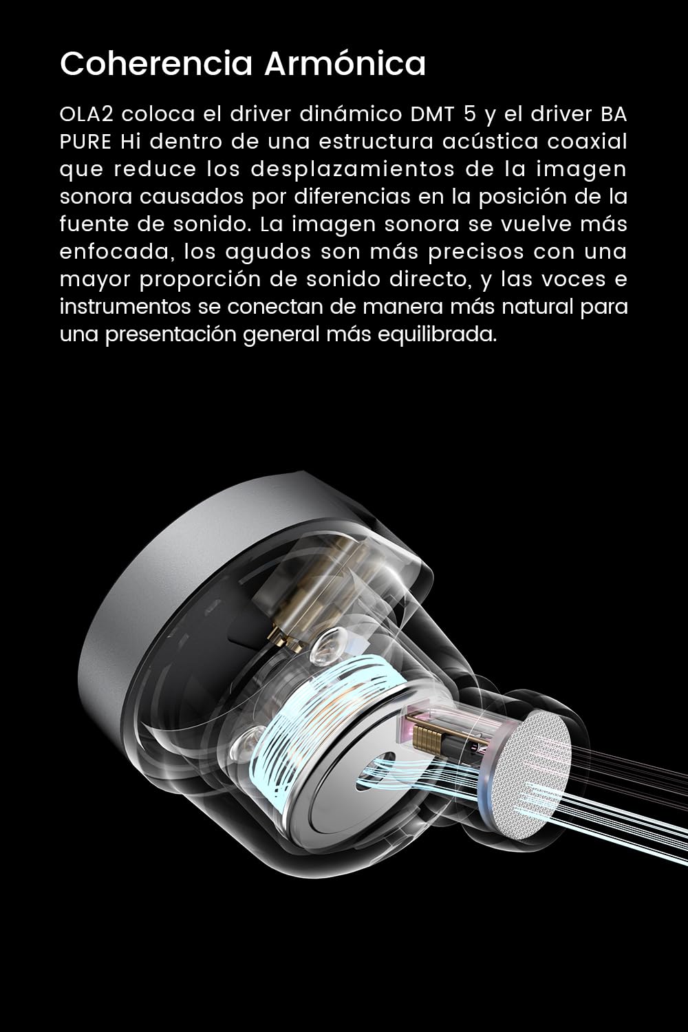 TANCHJIM OLA2 - Monitores internos con cable, auriculares iem ligeros - Tipo C