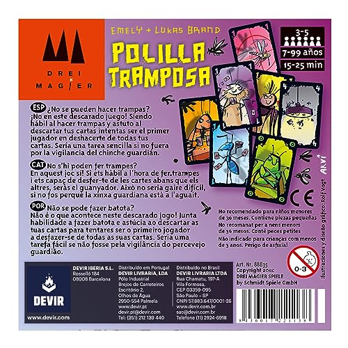 Devir Juego de Mesa Bichos, Polilla Tramposa