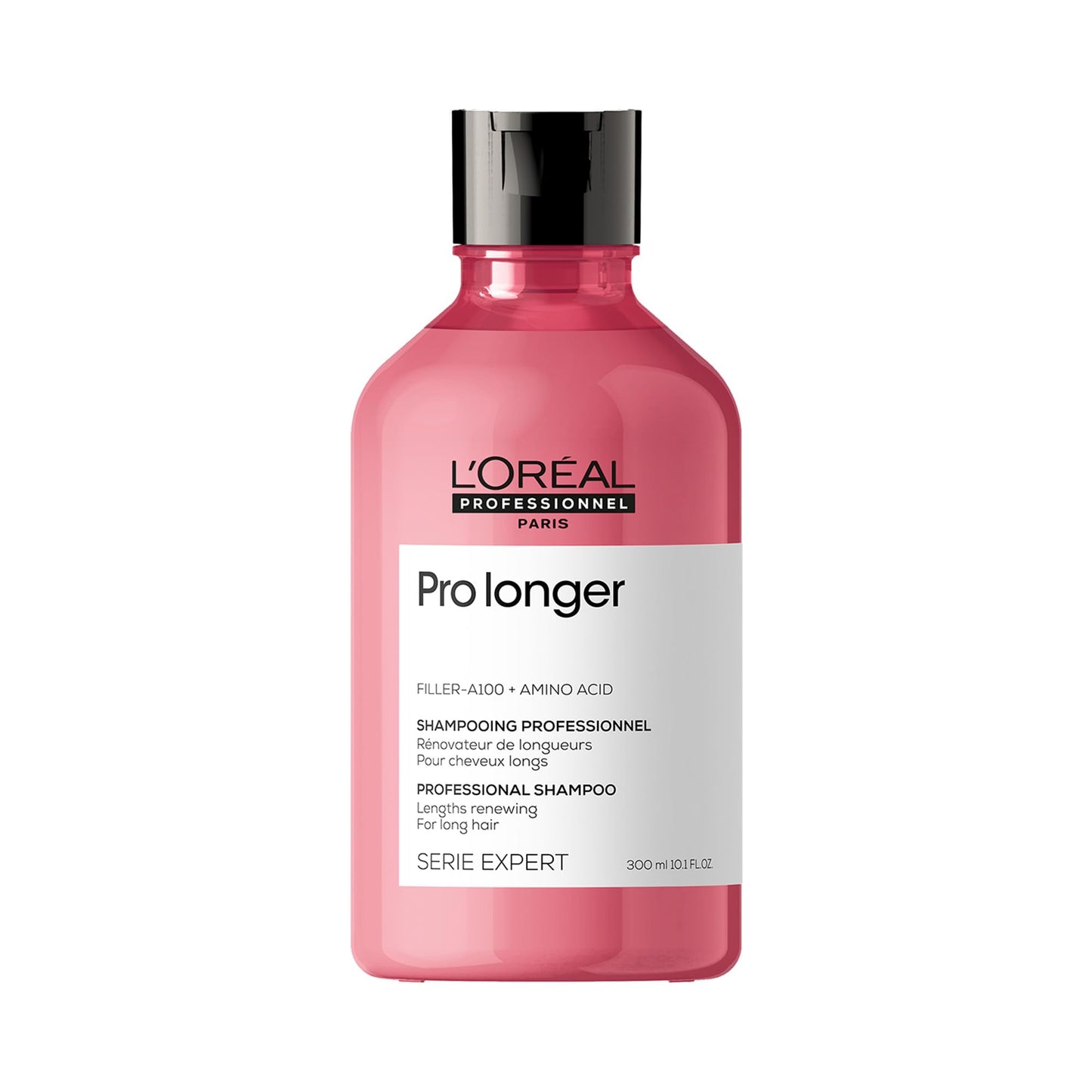 L'Oréal Professionnel Pro Longer | Shampoo| Protege de las puntas abiertas | Para cabello más largo, más sano y más grueso | Con tecnología Filler A100 + aminoácidos | Para todo tipo de cabello | 300ml