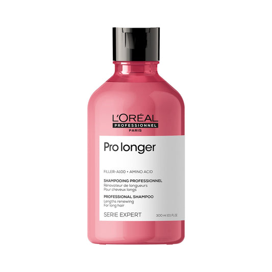 L'Oréal Professionnel Pro Longer | Shampoo| Protege de las puntas abiertas | Para cabello más largo, más sano y más grueso | Con tecnología Filler A100 + aminoácidos | Para todo tipo de cabello | 300ml