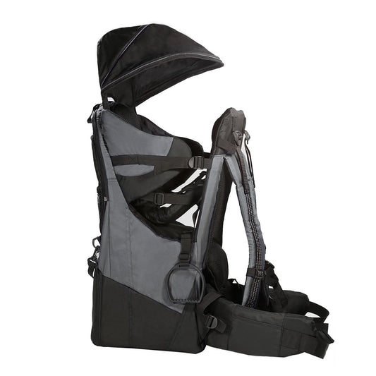 Clevr - Mochila Ligera Excursionismo de Lujo Para Bebé Niño Con Visera de Parasol, Gris
