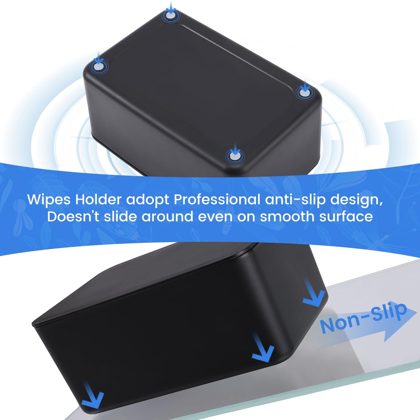 Lijroavy - Dispensador de toallitas para bebé, soporte para toallitas frescas, contenedor de toallitas antideslizantes, caja de toallitas recargable, funda para toallitas para bebés con tapa de diseño