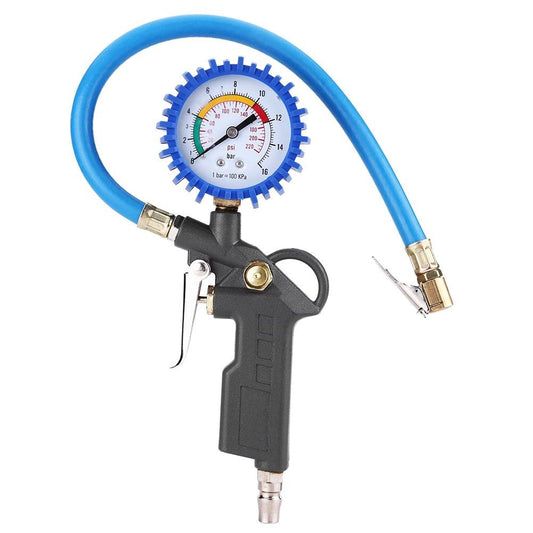 Gorgeri Medidor de inflador de presión de aire de neumáticos 0-220PSI Medidor de inflador de presión de aire de neumáticos para coche, camión, motocicleta