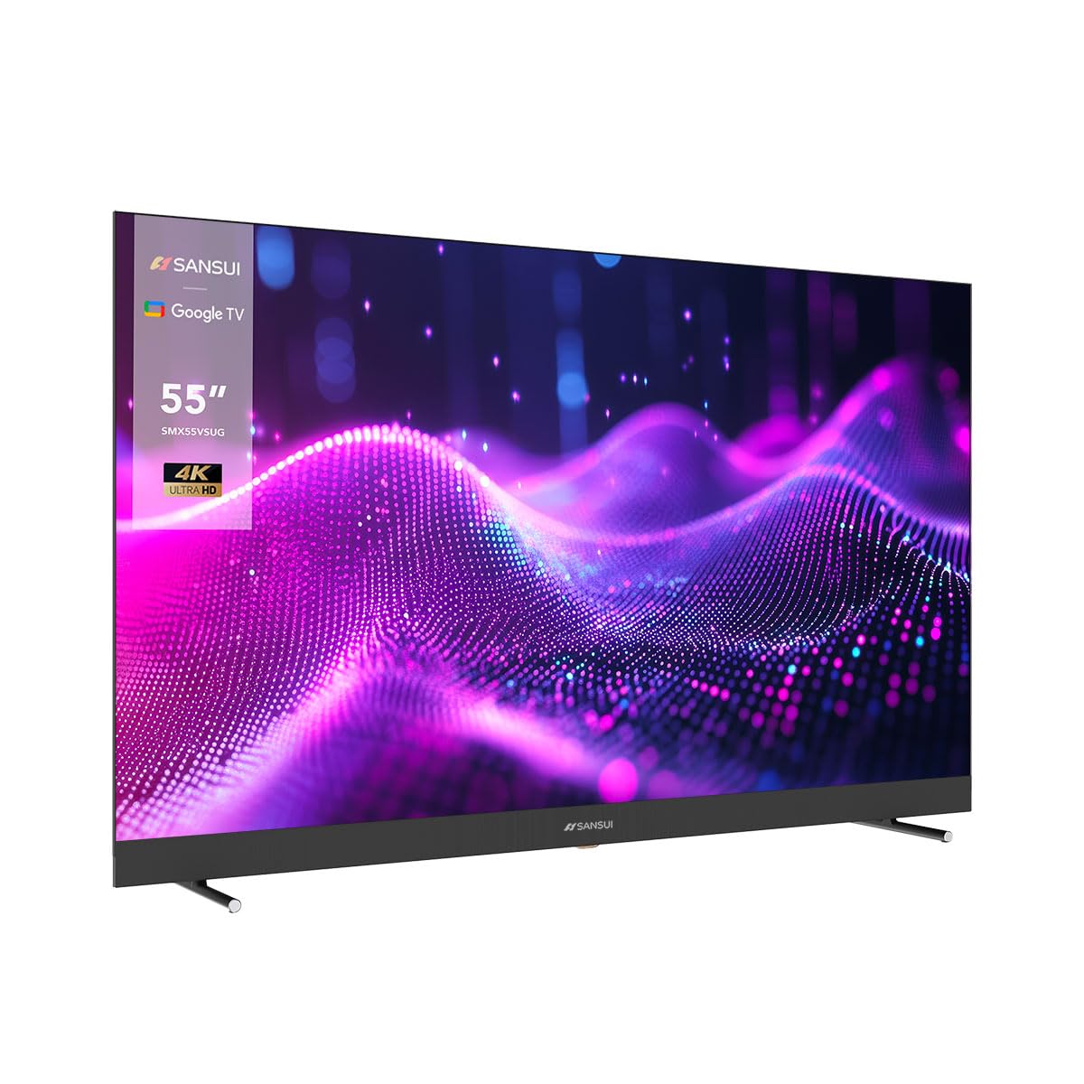 SANSUI Smart TV Karaoke 55" UHD DLED TV + Sound Bar, 2 microfonos incluidos