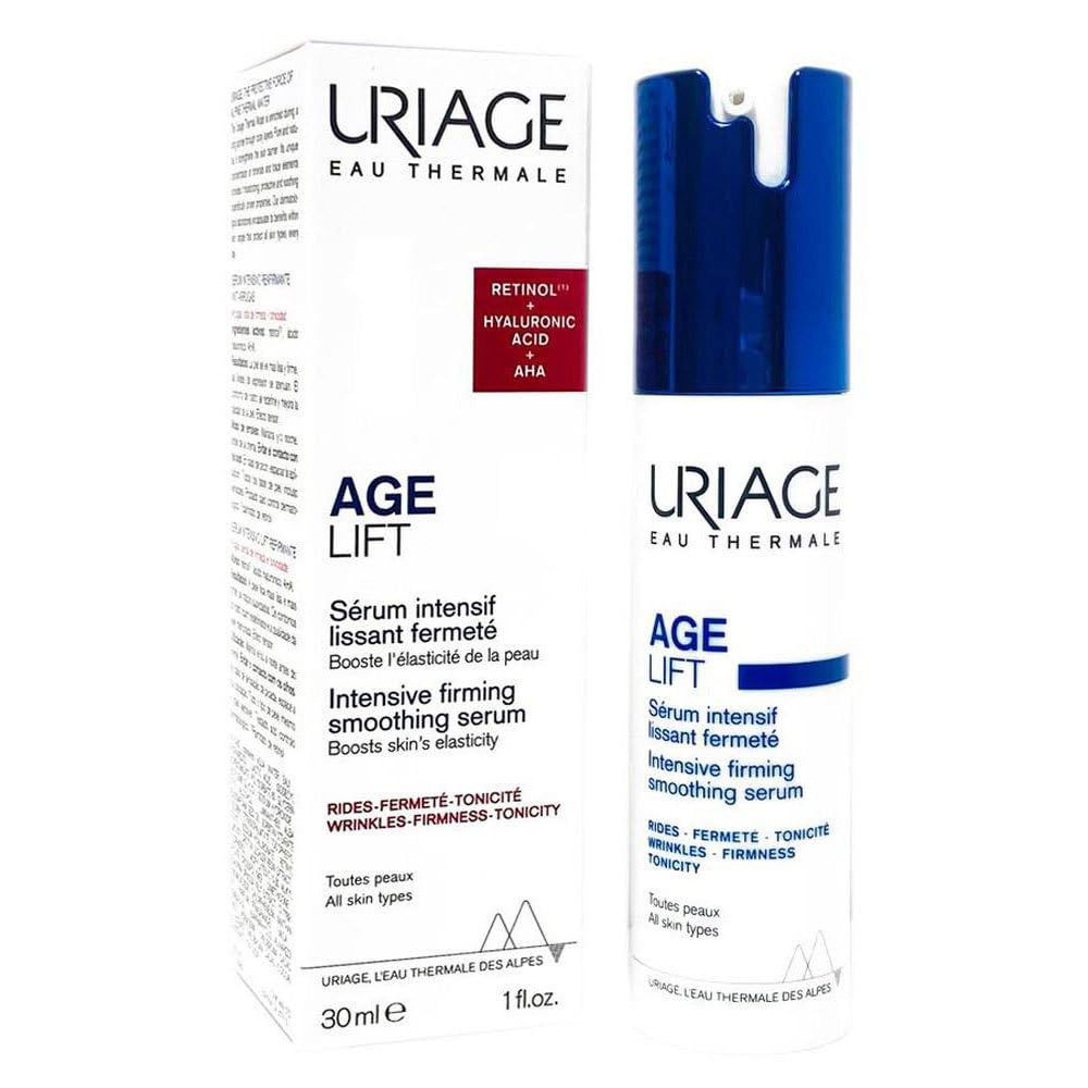 URIAGE AGE LIFT Sérum intensivo antiedad con RETINOL, ÁCIDO HIALURÓNICO y AHA I 3 veces menos arrugas 3 veces más firmeza. Sérum ligero con efecto tensor I Todo tipo de piel, incluso sensible