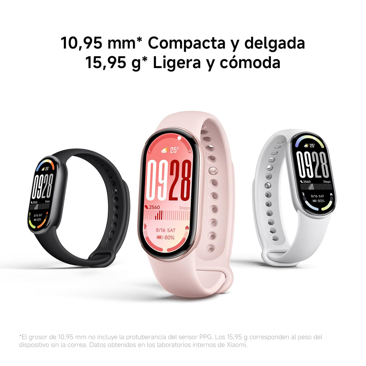Smartwatch Xiaomi Band 10 Plata iOS y Android 5ATM