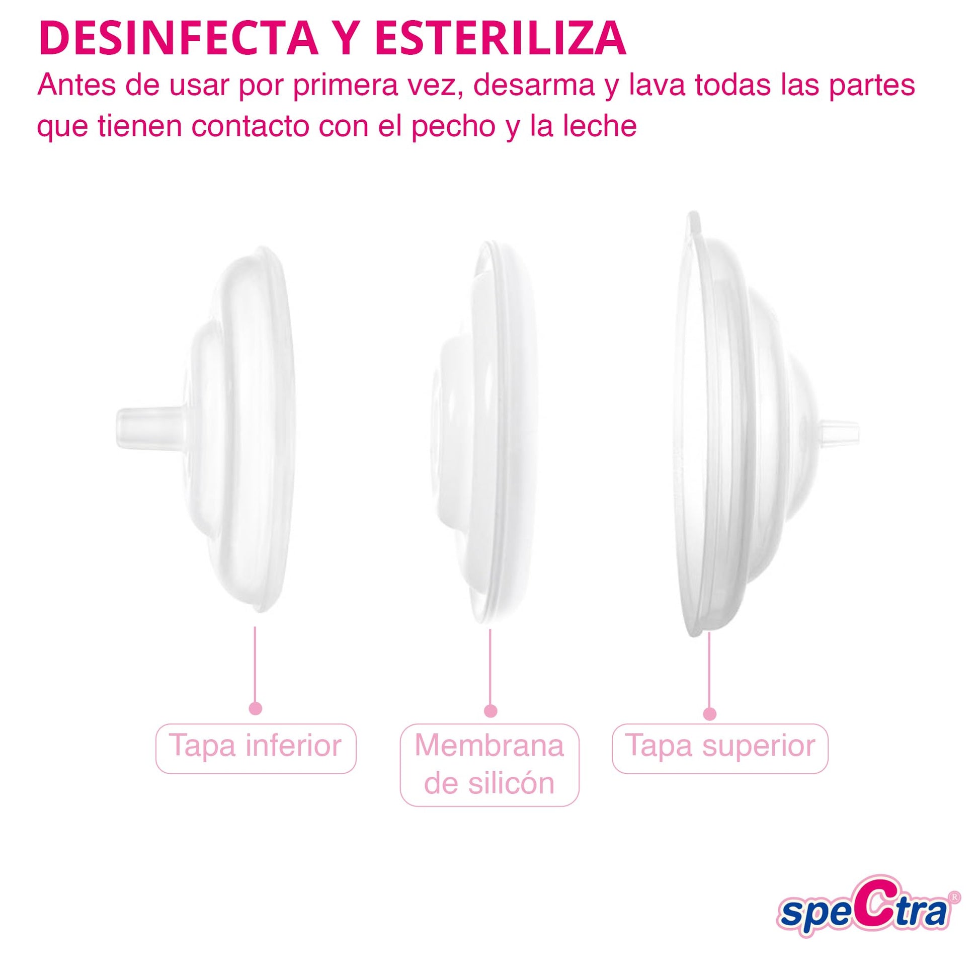Protector Anti Reflujo Spectra con Tapas y Membrana de Silicón