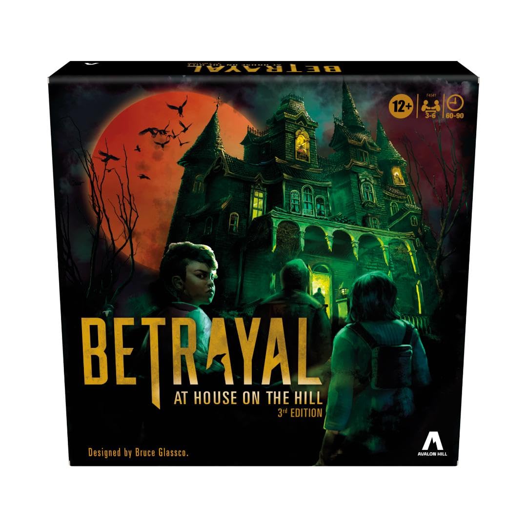 Avalon Hill Hasbro Gaming Betrayal at The House on The Hill Juego de Mesa cooperativo de 3ª edición, Edades de 12 años en adelante, 3-6 Jugadores, 50 escenarios escalofriantes