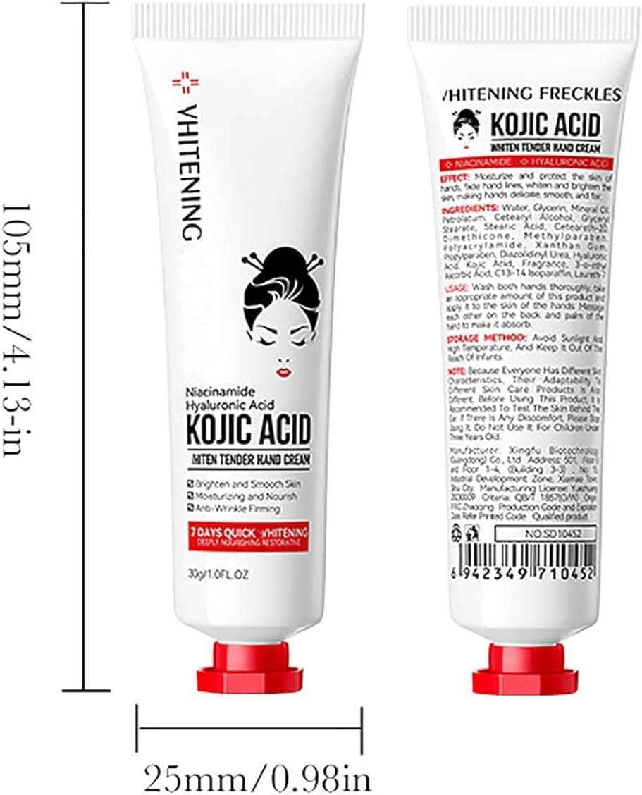 Crema de manos con Kojic Acid para mujeres - Hidratante 30g (2 piezas)
