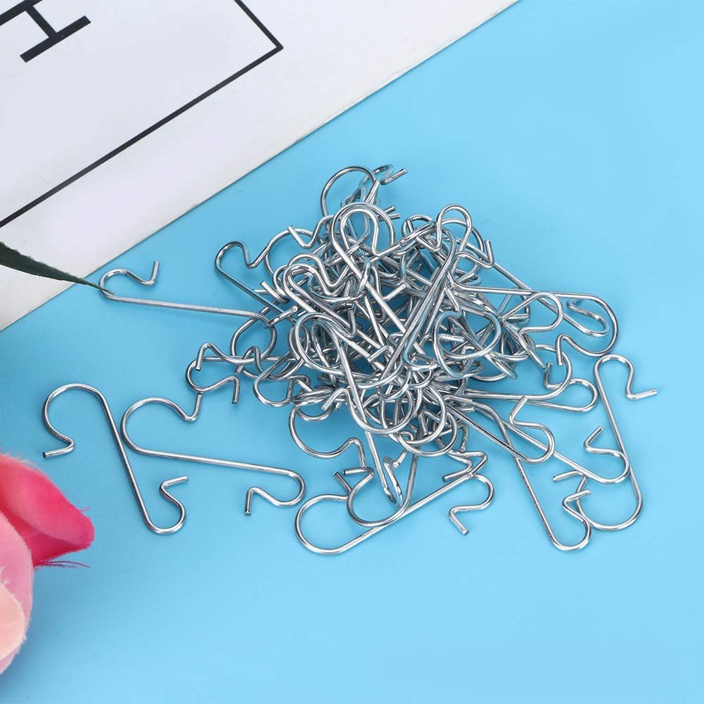 Ganchos en S Multiusos de Metal Blanco, 1 Pulgada, Paquete de 100 para Decoración y Manualidades DIY