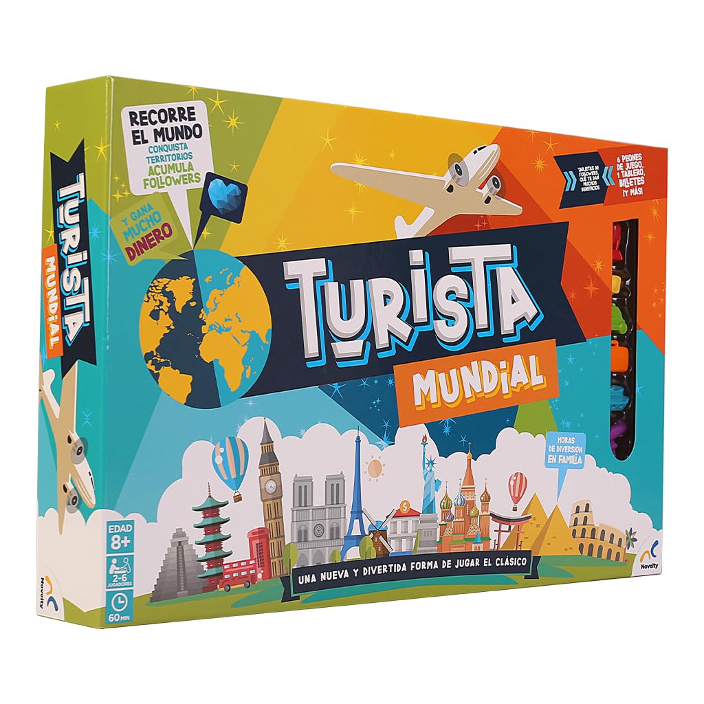 Juego de Mesa Novelty Corp Turista Mundial 6 Jugadores Edad Recomendada 6+