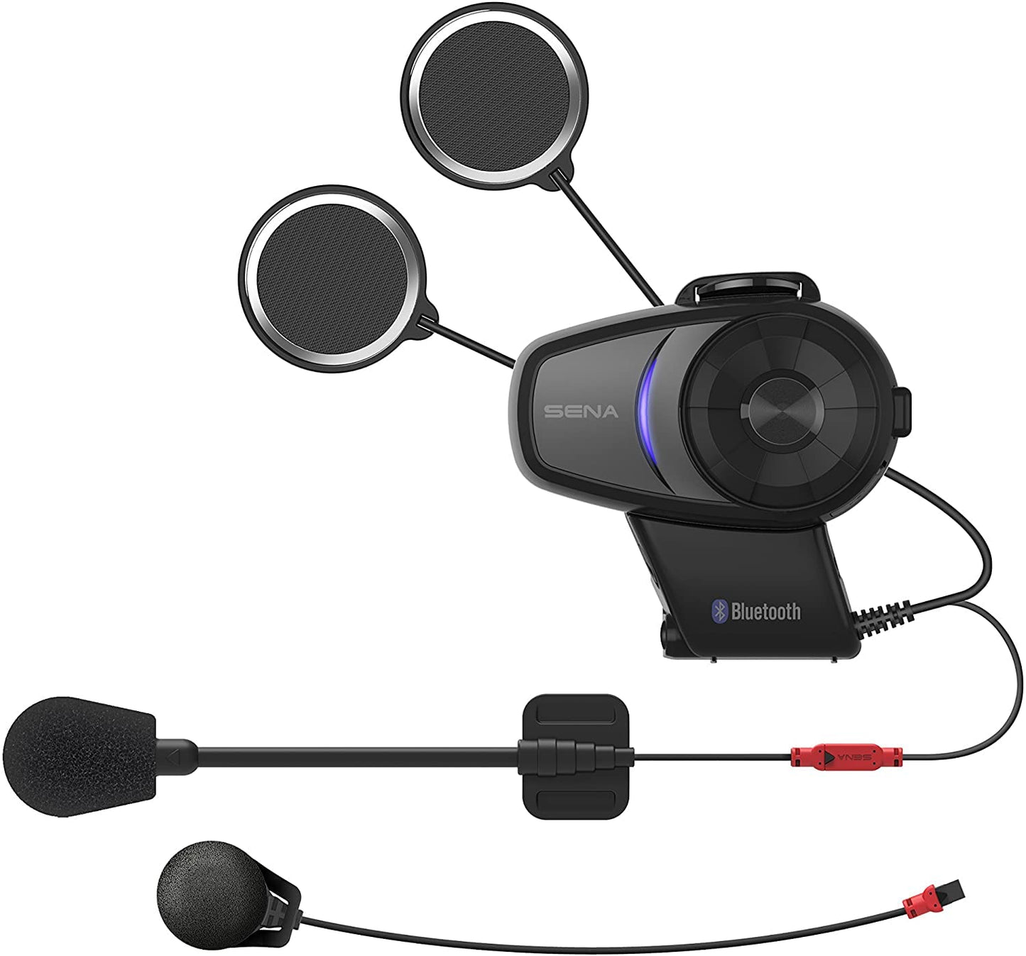 Sena 10S - Sistema de comunicación de Auriculares Bluetooth para Motocicleta, Paquete Dual