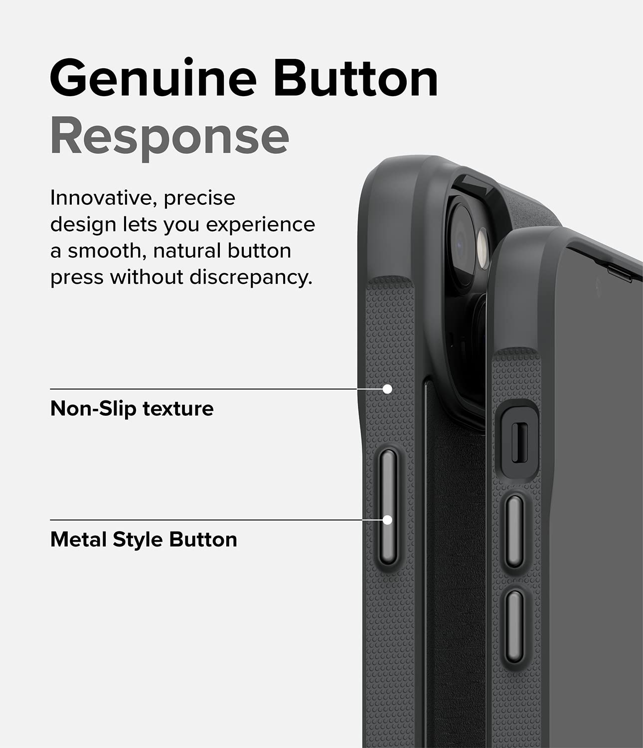 Funda Ringke Onyx Dark Gray Antideslizante y Anti Huella para iPhone 14 6.1 Pulgadas