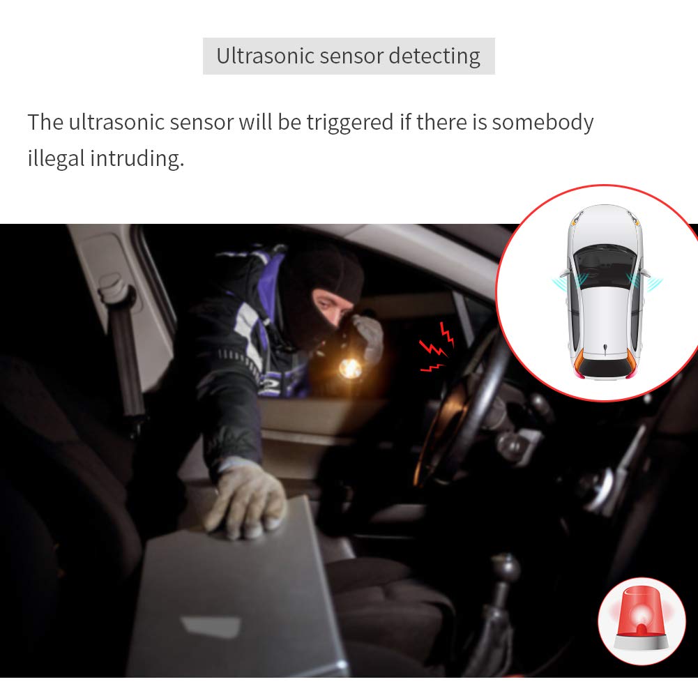 Sistema de Alarma EASYGUARD EC203 Negro con Entrada sin Llave y LCD para Coche