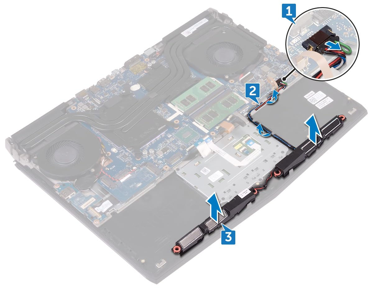 Deal4GO - Conjunto de altavoces internos HC1VC 0HC1VC PK23000U900 reemplazo para Dell Alienware 15 R4 15 R3 P69F