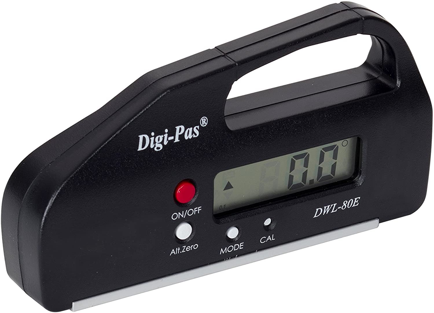 DigiPas DWL80E Mini nivel digital de bolsillo, medidor de ángulo electrónico, transportador, precisión de 4 pulgadas y 0,1 °