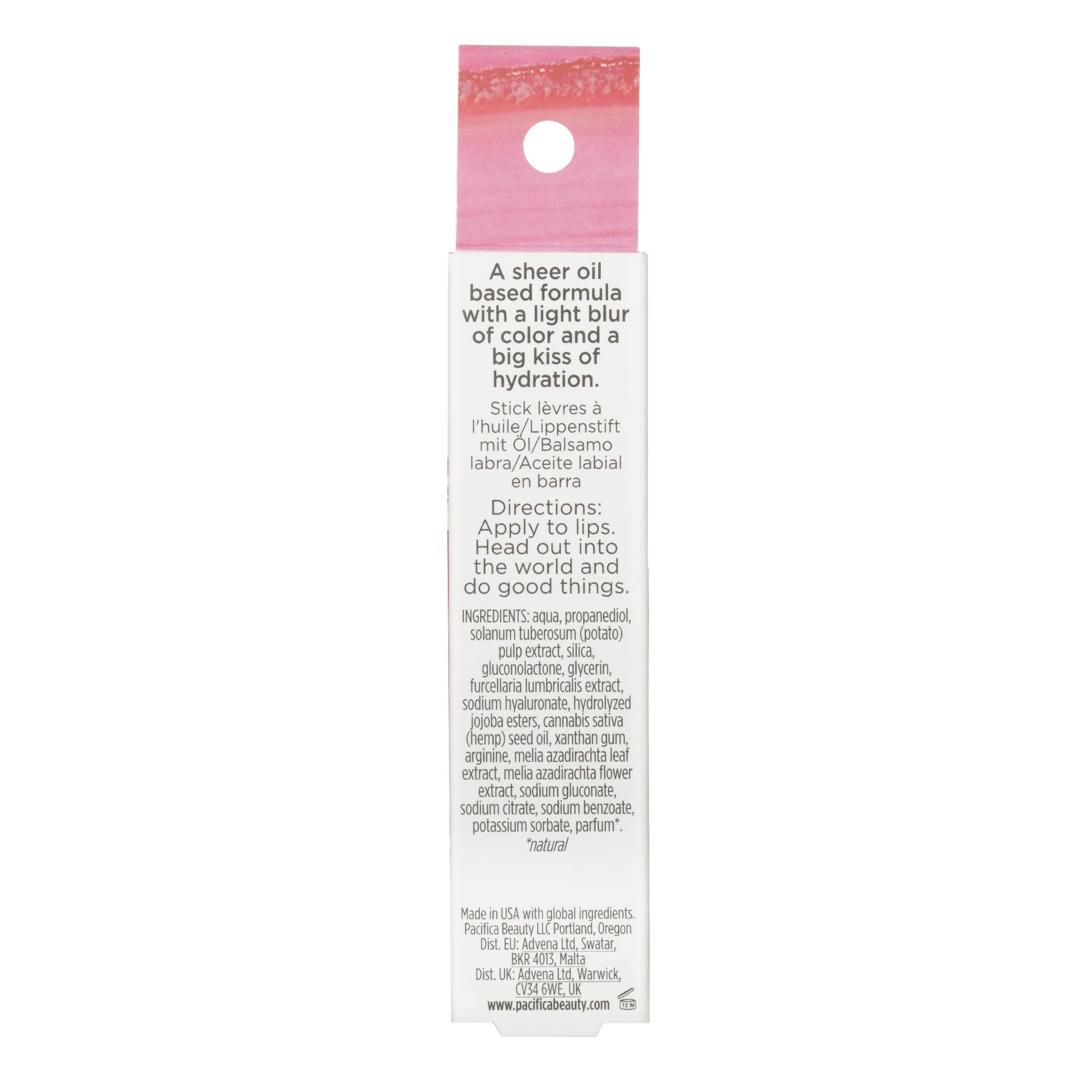 Aceite de Labios Pacifica Rosy Glow Barra Iluminadora para Mujer