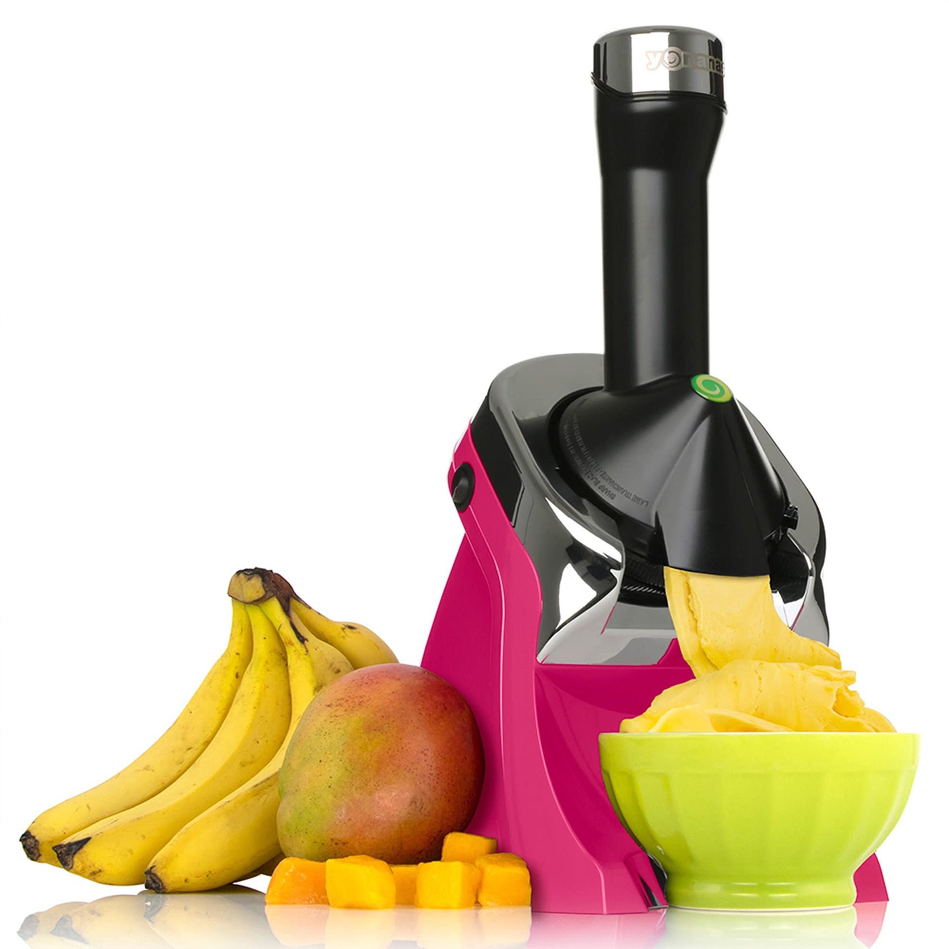 Postres de Fruta Suave Veganos Yonanas Rosa con 75 Recetas y Tecnología sin BPA