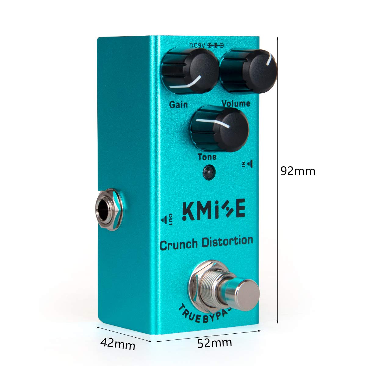 lotmusic Pedal de efectos de guitarra eléctrica Mini tipo único DC 9V True Bypass (Crunch Distortion)