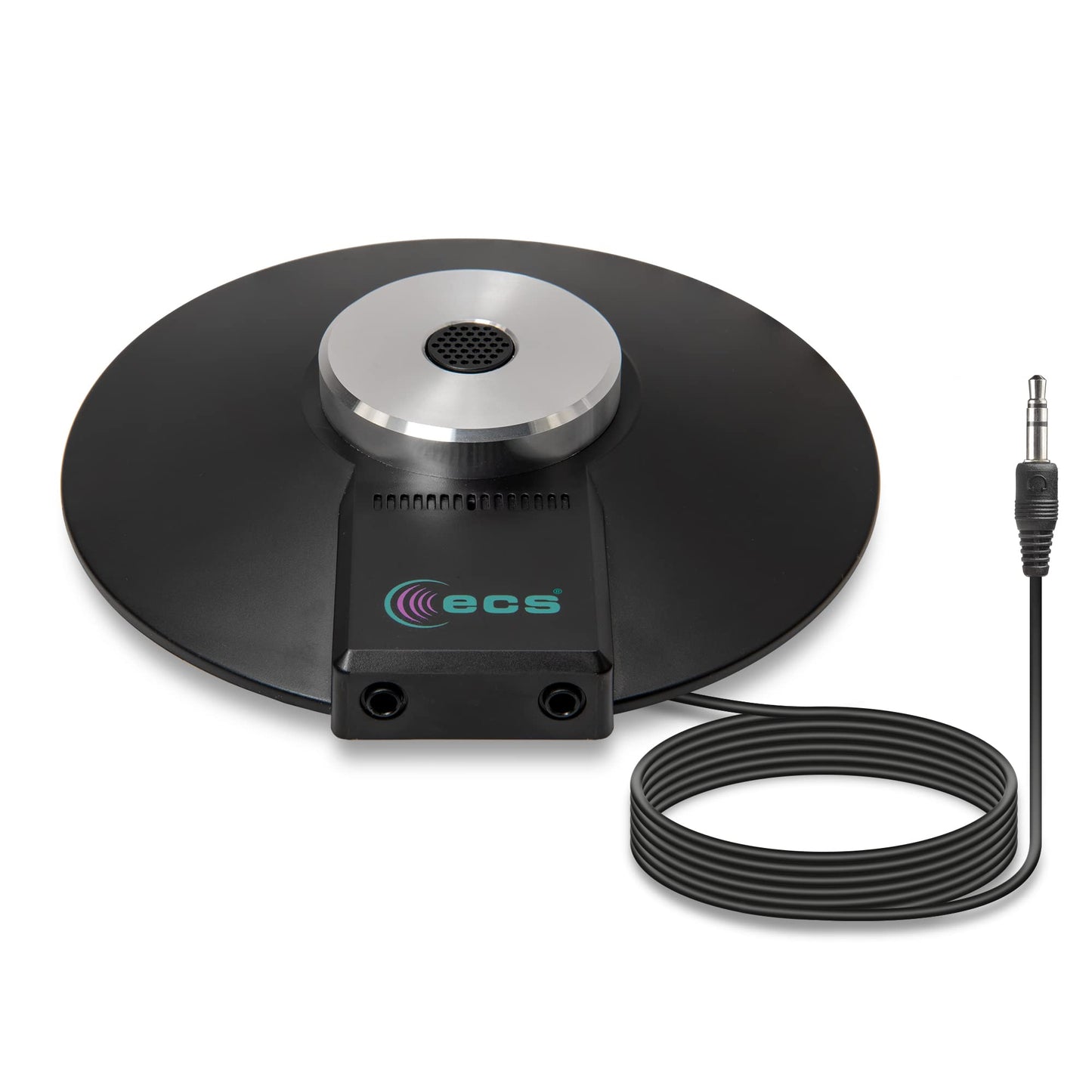 Micrófono Estéreo Omnidireccional ECS para PC 360° 3,5 mm TRS con Cadena Margarita