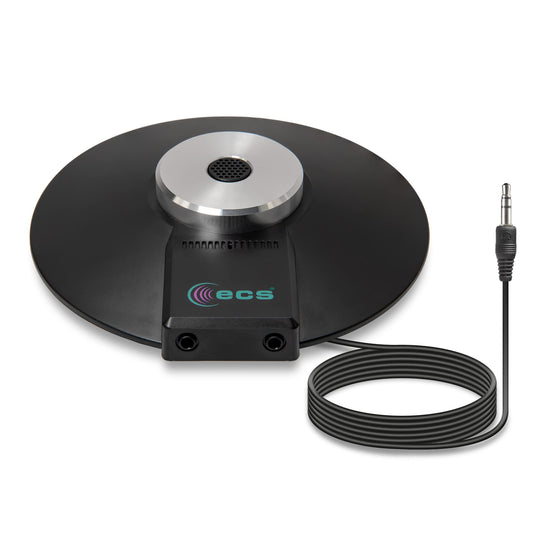 Micrófono Estéreo Omnidireccional ECS para PC 360° 3,5 mm TRS con Cadena Margarita