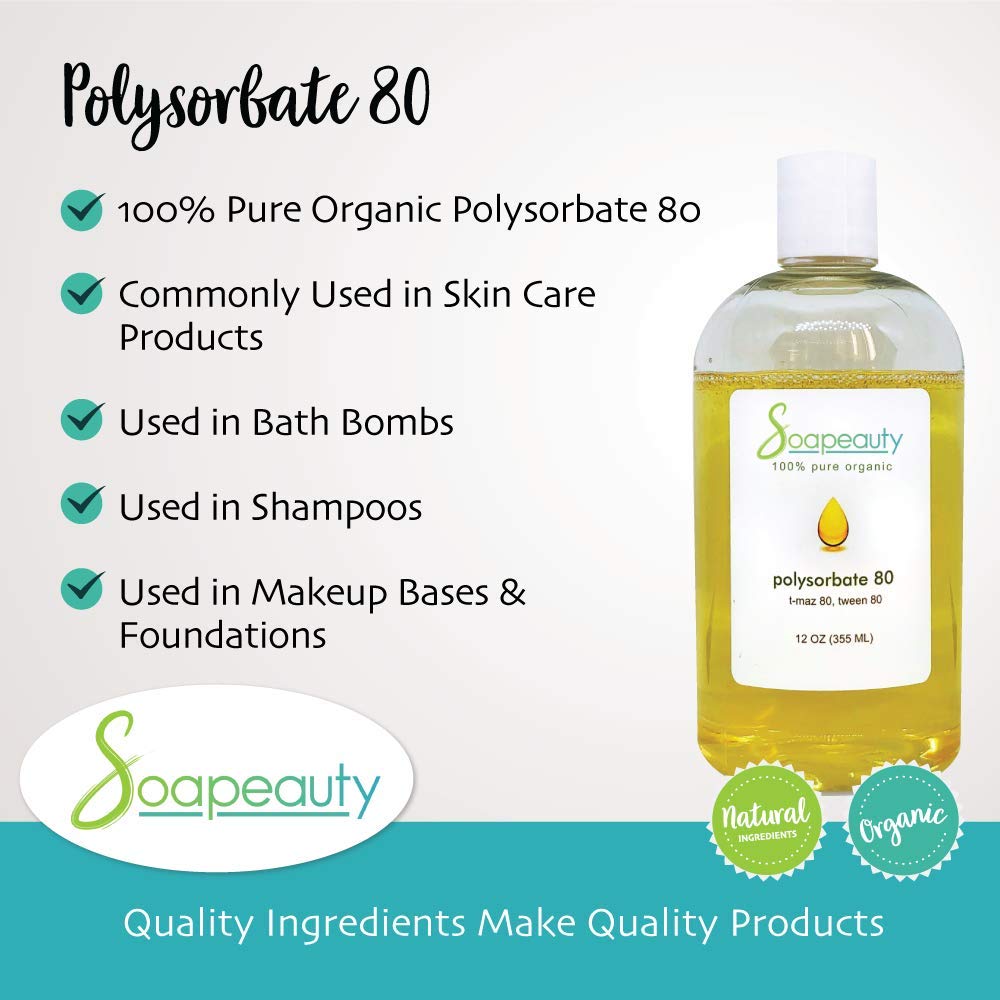 Solubilizador y Emulsionante Cosmético T-Maz Tween POLYSORBATE 80 Puro 100%