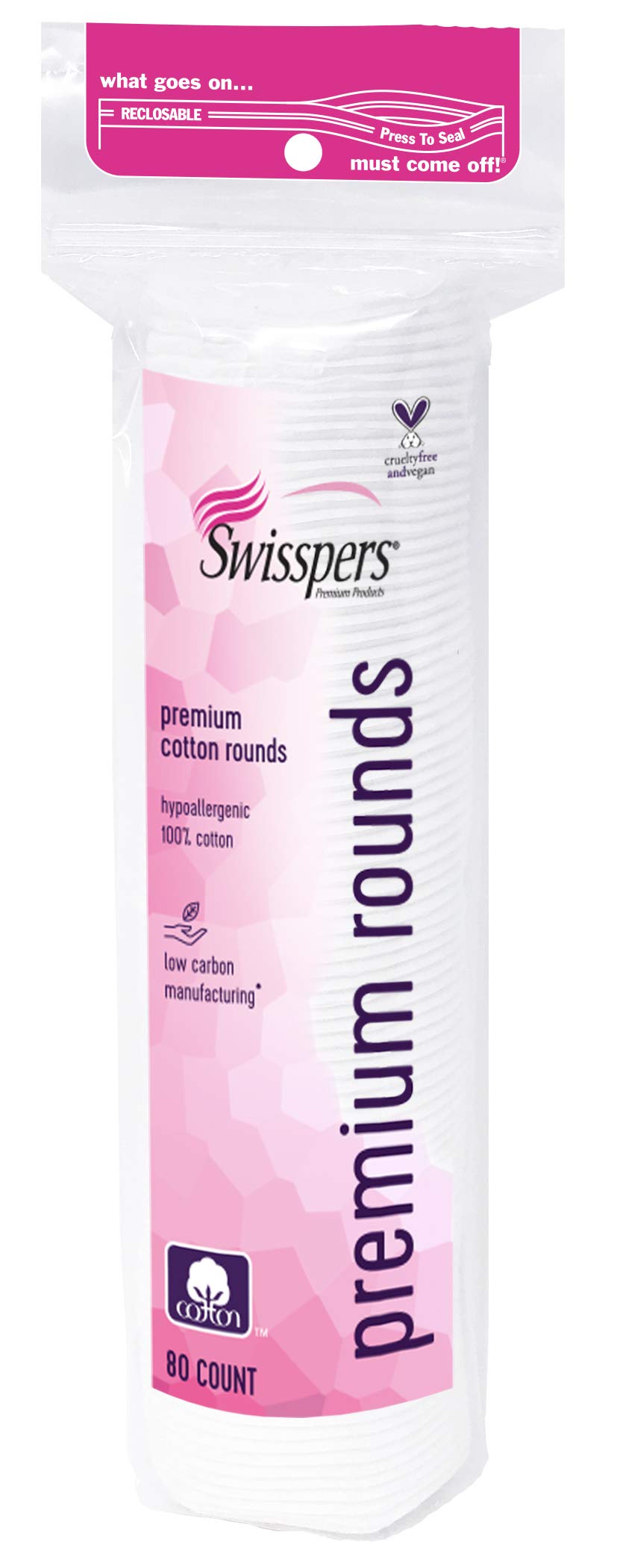 Algodones Desmaquillantes Swisspers Blancos, Paquete de 6