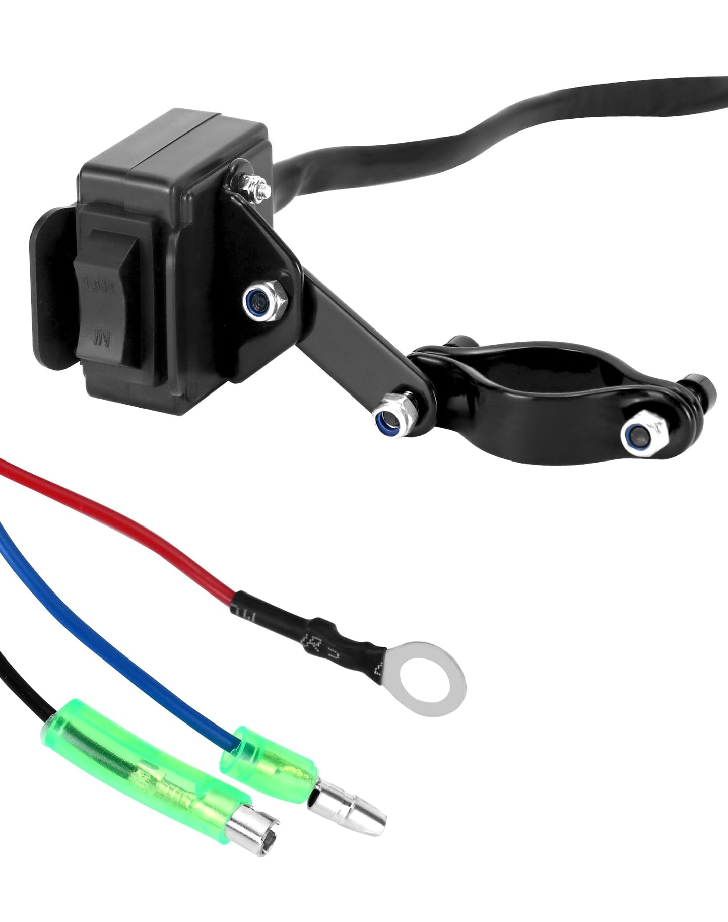 QWORK Winch Switch Kit for ATV UTV - Compatible with Polaris, Warn, KFI, and More - Solid Steel Construction