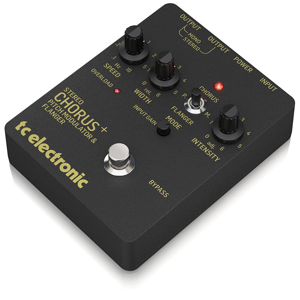 Pedal Electrónico de Efectos de Coro TC Negro SCF Gold para Guitarra