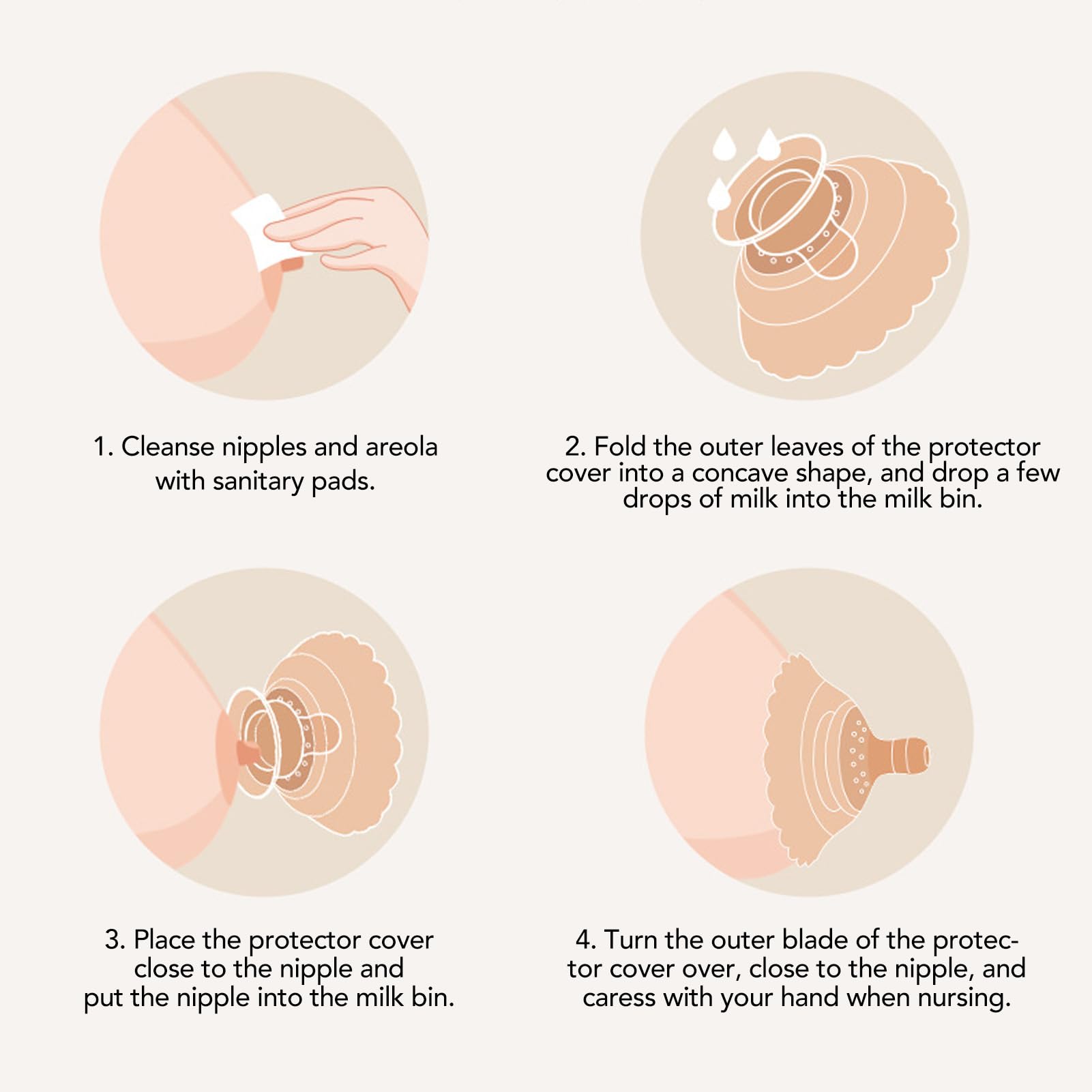 Protector de Pezón Ajuste Circular para Lactancia Materna para Madres