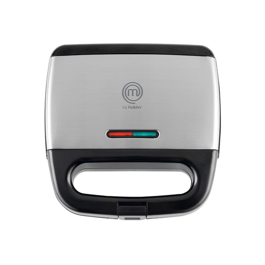 Sandwichera MasterChef Hukën Acero Inoxidable 750W Superficie Antiadherente Fácil Limpieza