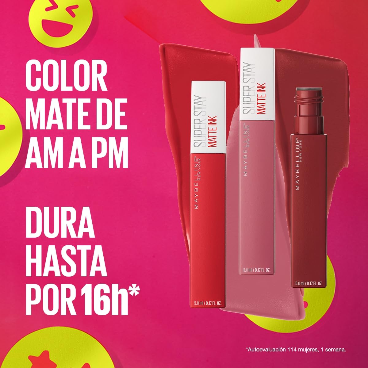 Maybelline Labial líquido matte de larga duración, Superstay Matte Ink Spiced Edition tono Hustler, 5g