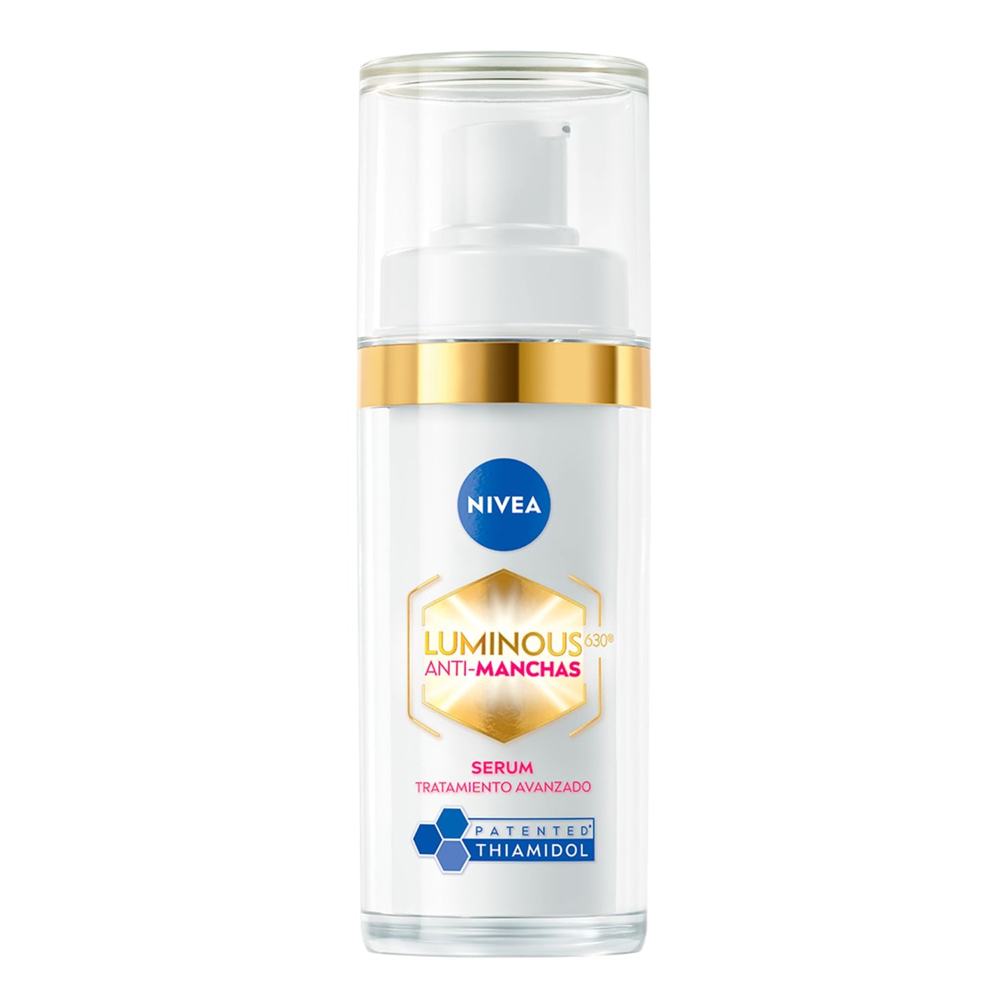 NIVEA LUMINOUS630 Anti-manchas Serum Facial tratamiento avanzado (30 ml) - Con Ácido Hialurónico, para una Piel Luminosa sin Manchas por Edad, Solares ni Hormonales
