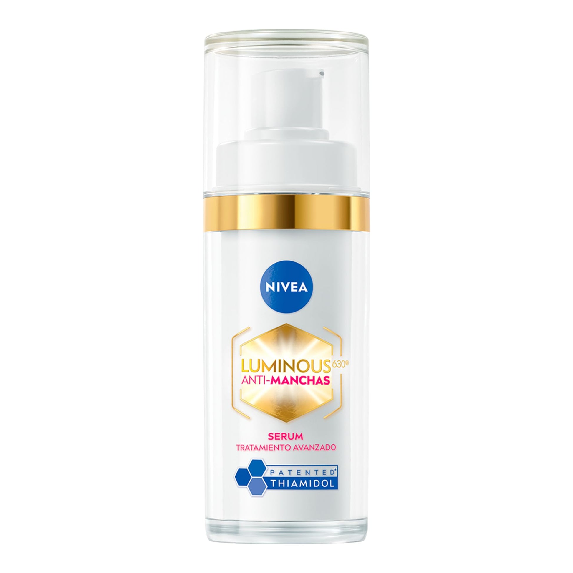 NIVEA LUMINOUS630 Anti-manchas Serum Facial tratamiento avanzado (30 ml) - Con Ácido Hialurónico, para una Piel Luminosa sin Manchas por Edad, Solares ni Hormonales