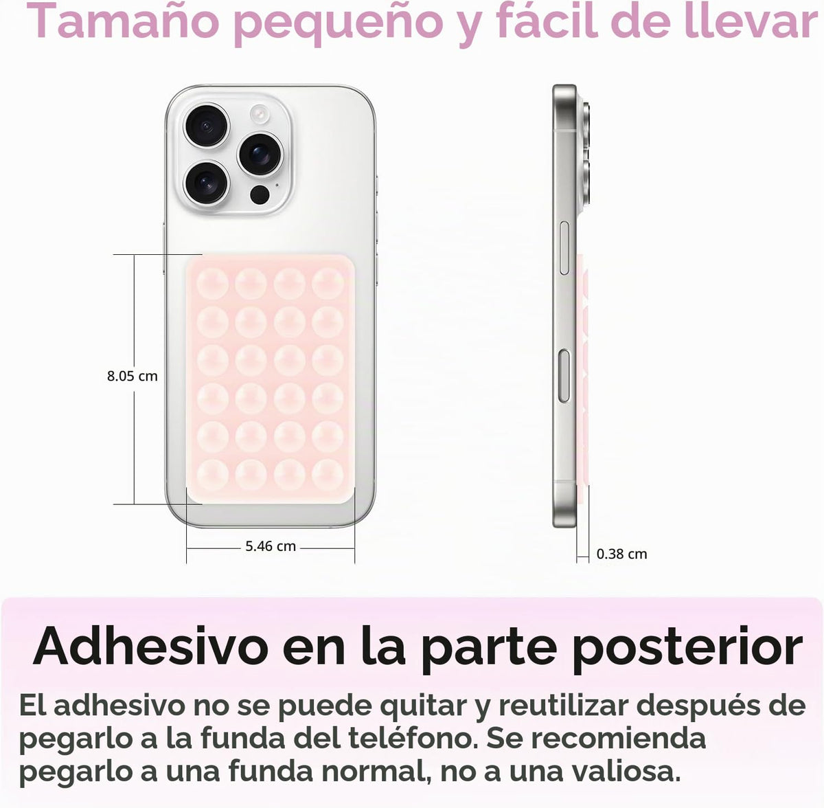 Soporte de Teléfono Wozobuy Silicona Negro Adhesivo de Ventosa para Selfies y Videos